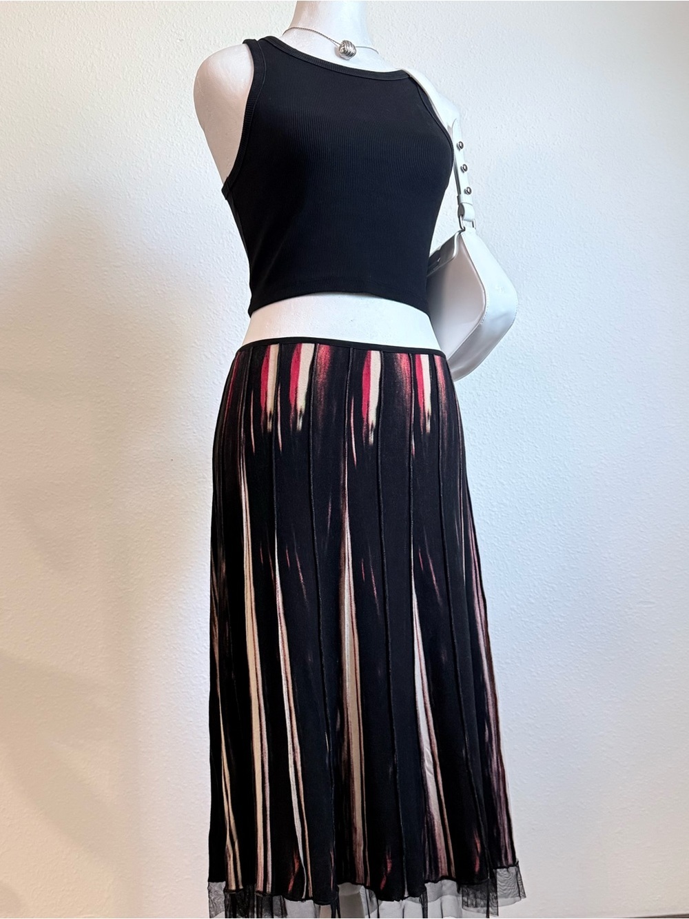 Vivienne Tam Midi Skirt Y2K Dark Feminine Fairy Grunge